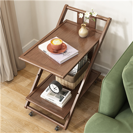 Foldable Side Table with Charge Station